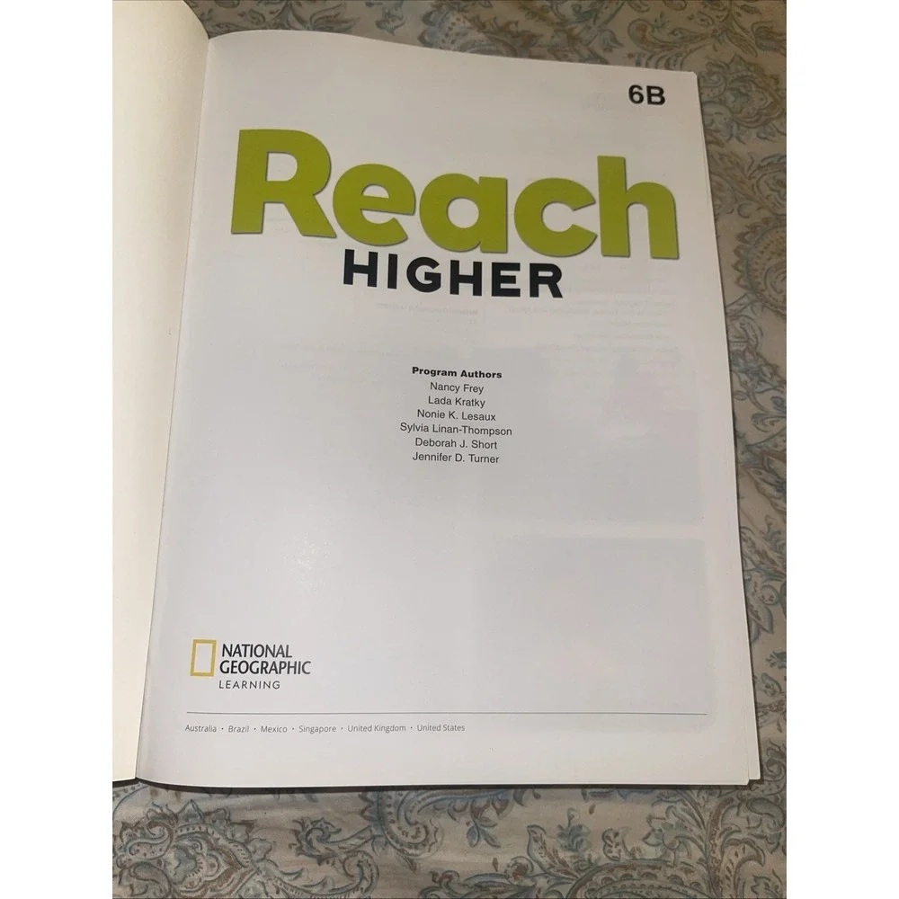 Reach Higher Student's Book 6B‎ Language, Literacy, Content